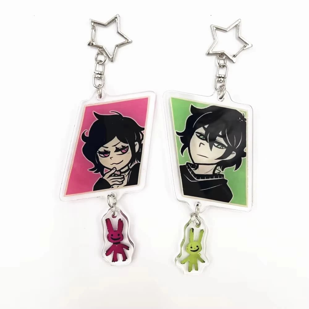 Jeu le cercueil d'Andy et Leyley Cosplay porte-clés acrylique porte-clés double face Couple Figure p