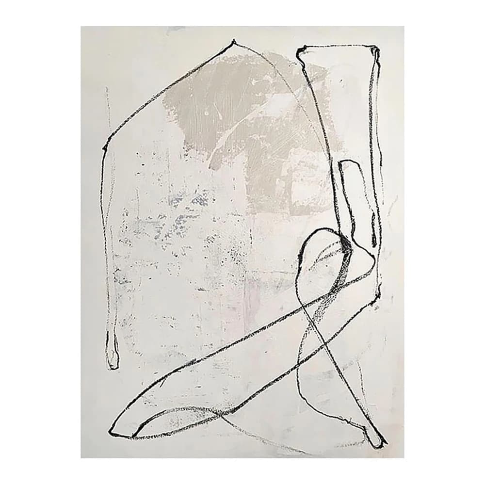 Peinture à l'huile sur toile faite à la main, grande taille, minimalisme, lignes noires et blanches,
