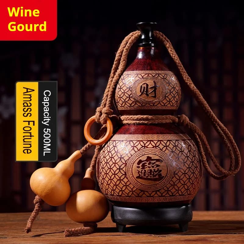 Verre à whisky artisanal en gourde naturelle séchée, portable pour l'extérieur, 500 ml, cadeau de No