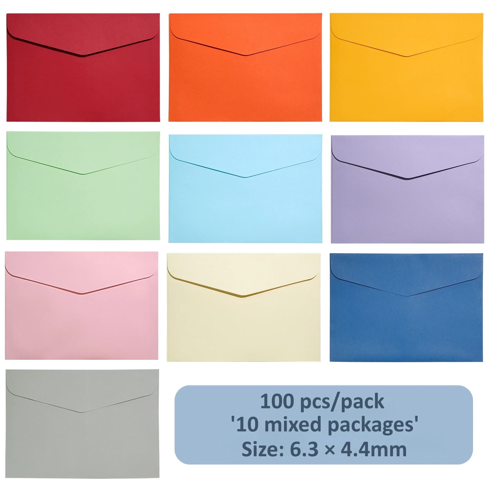 Enveloppes colorées pour cartes cadeaux, 100 pièces (16.2x11.4CM), fournitures de Festival pour Than