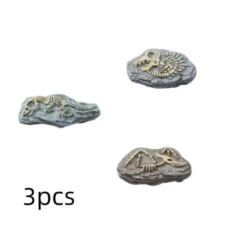 (HB05) 3/4/8 pièces Modèle de mini-fossile réaliste pour micro-paysage, décoration de bureau, orneme