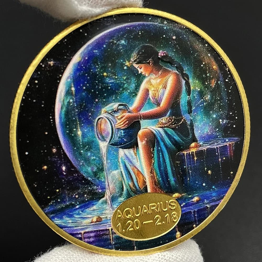 Leo Sagittaire Gémeaux Scorpion Constellation Pièce Étoile Signe Médaillon Mistique Astrologie Pièce