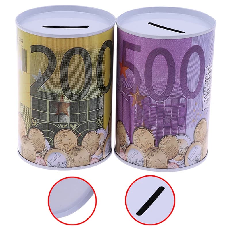 Chaud! Boîte à Intervalles Métalliques en Euro Dollar, Décoration de Maison, Économiser de l'Argent,