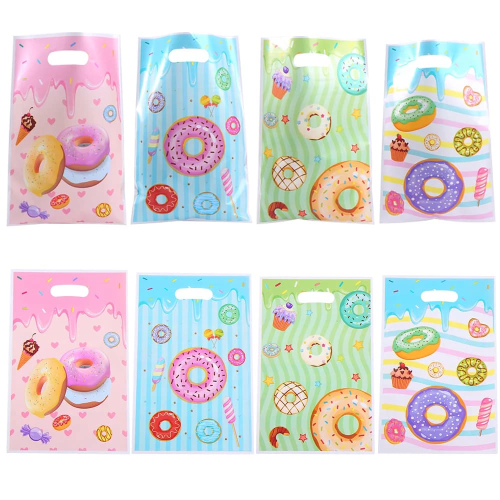 Sacs d'emballage cadeau en forme de beignet, 10/30/50 pièces, sac à main, sac à bonbons, thème Donut