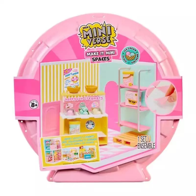 Nouveau Miniverse boîte mystérieuse scène de base crème glacée Pizza thème Anime Figure Mga boîte av