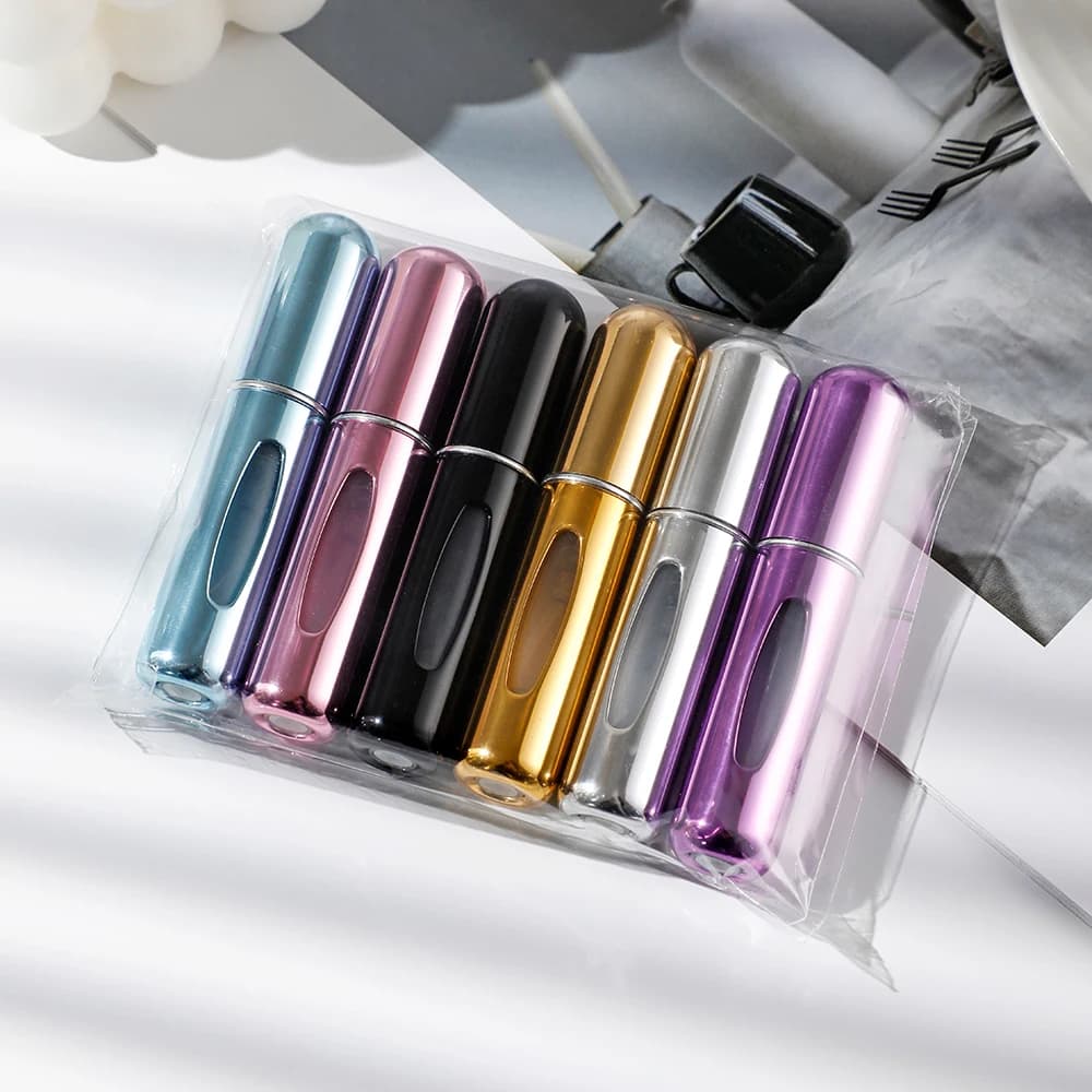 Bouteille de pulvérisation Portable, combinaison de voyage, 5ml, remplissage inférieur auto-amorçant