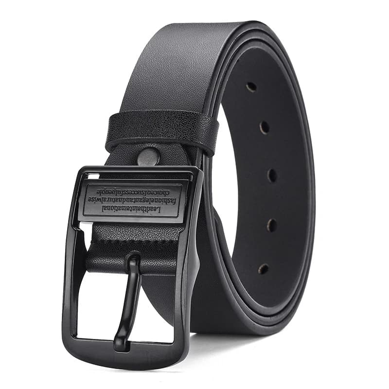 Ceinture en cuir pour hommes, boucle noire, nouveau style, à la mode, tendance, luxe léger, décontra