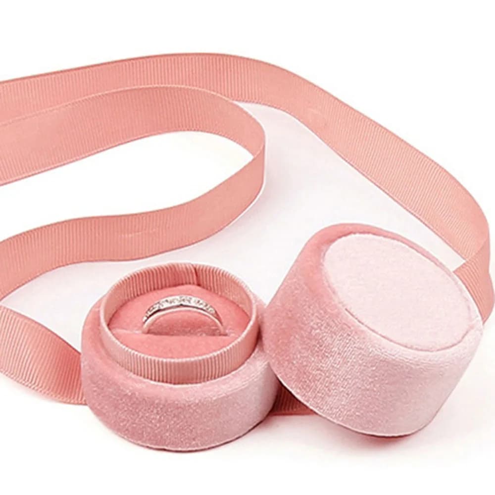 Boîte cadeau rose pour mariage, boîte à bijoux avec nœud, présentoir à bijoux, boîte de présentation