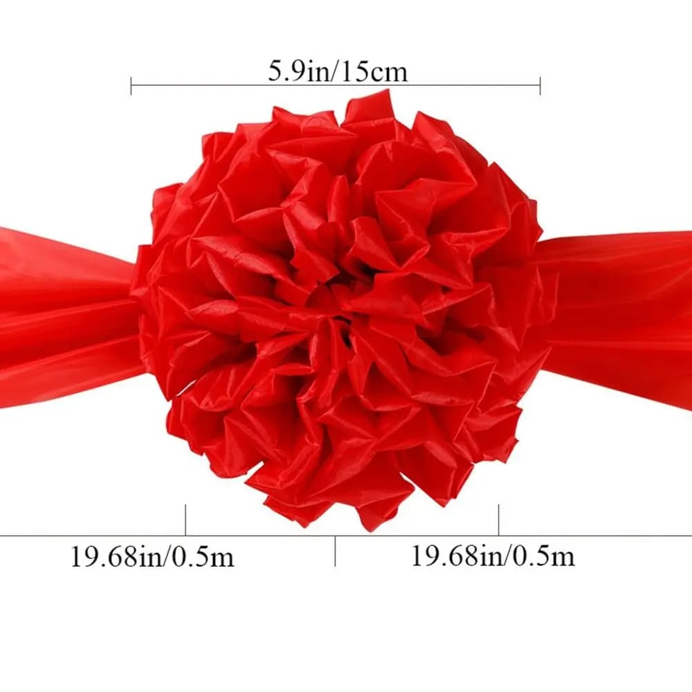 Grande boule de fleur rouge pour décor de voiture de mariage, hortensia rouge, accessoires de danse 