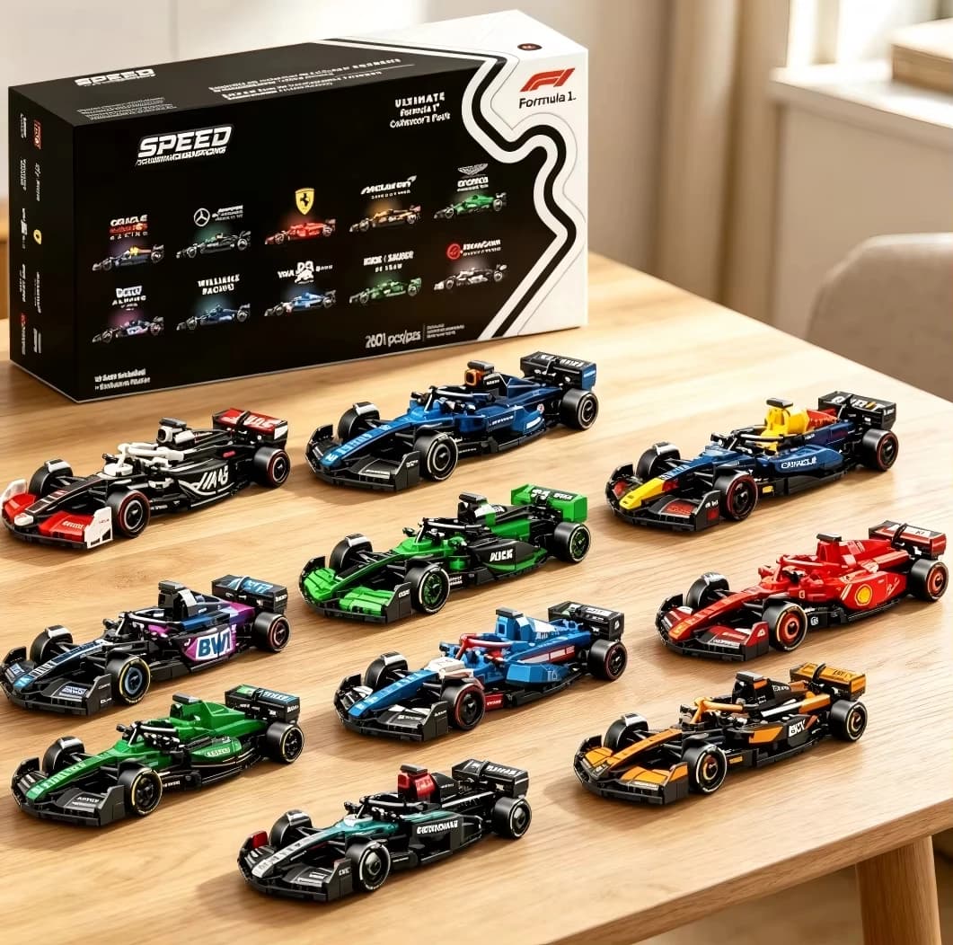 Nouvelle édition collector 2026 de style classique unique F1 (10 pièces) – Kit de construction colle