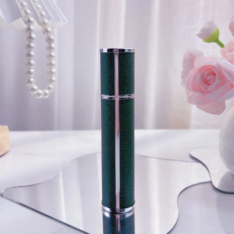 Flacon de parfum de luxe en verre de 10 ml avec étui en cuir, flacons de parfum rechargeables, vapor