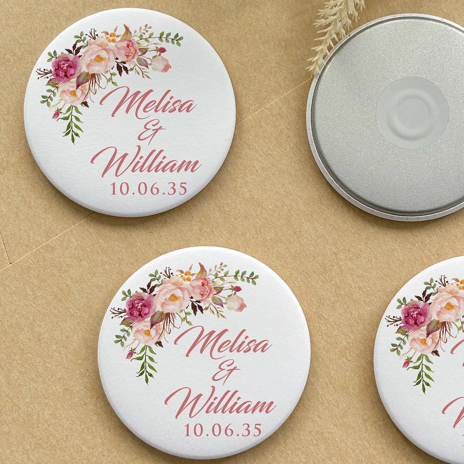 Cadeaux magnétiques personnalisés, Souvenirs de mariage pour invités, aimants de réfrigérateur perso