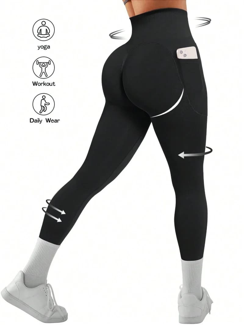 Leggings froissés Sexy pour femmes, collants Push Up, dos, Sport, Fitness, pantalon de Yoga, levage 