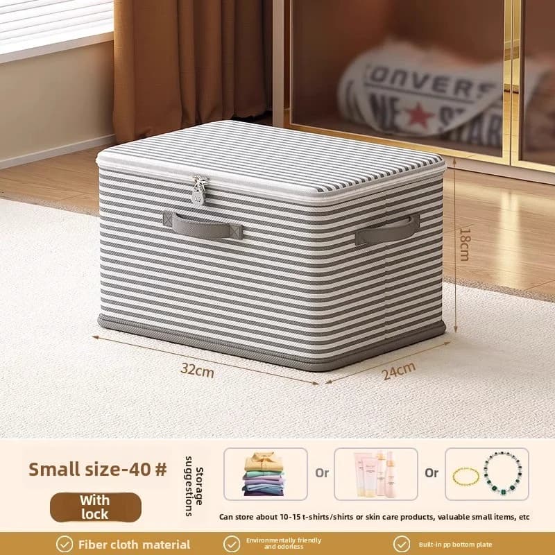 Boîte de rangement verrouillable, utilisée pour organiser les vêtements, les couvertures, les jouets