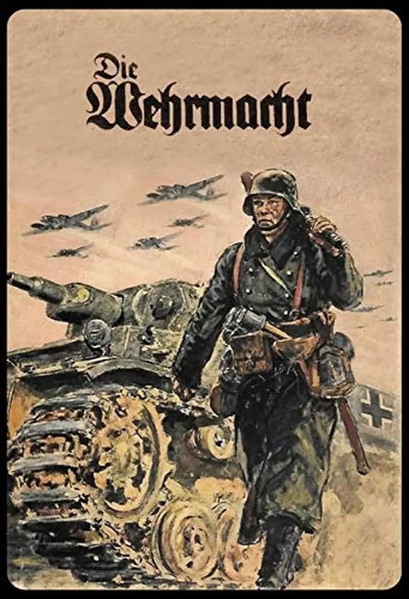 Panneau en étain en métal, panzer de soldat allemand Vintage, décor intérieur-extérieur rétro, cadea