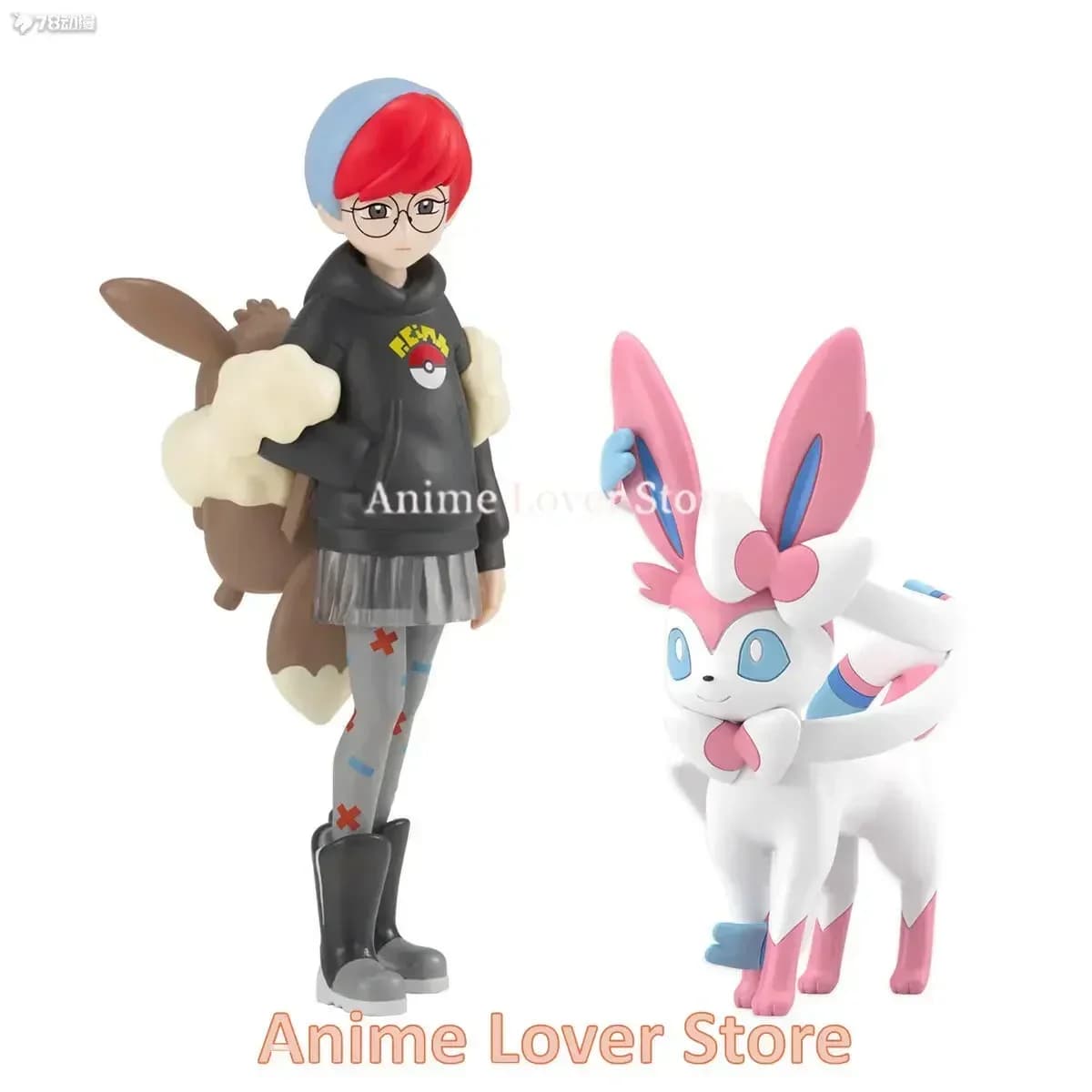 Bandai – figurines de dessin animé POKEMON Paldea, échelle originale, Penny Sylveon Eevee Flareon Va