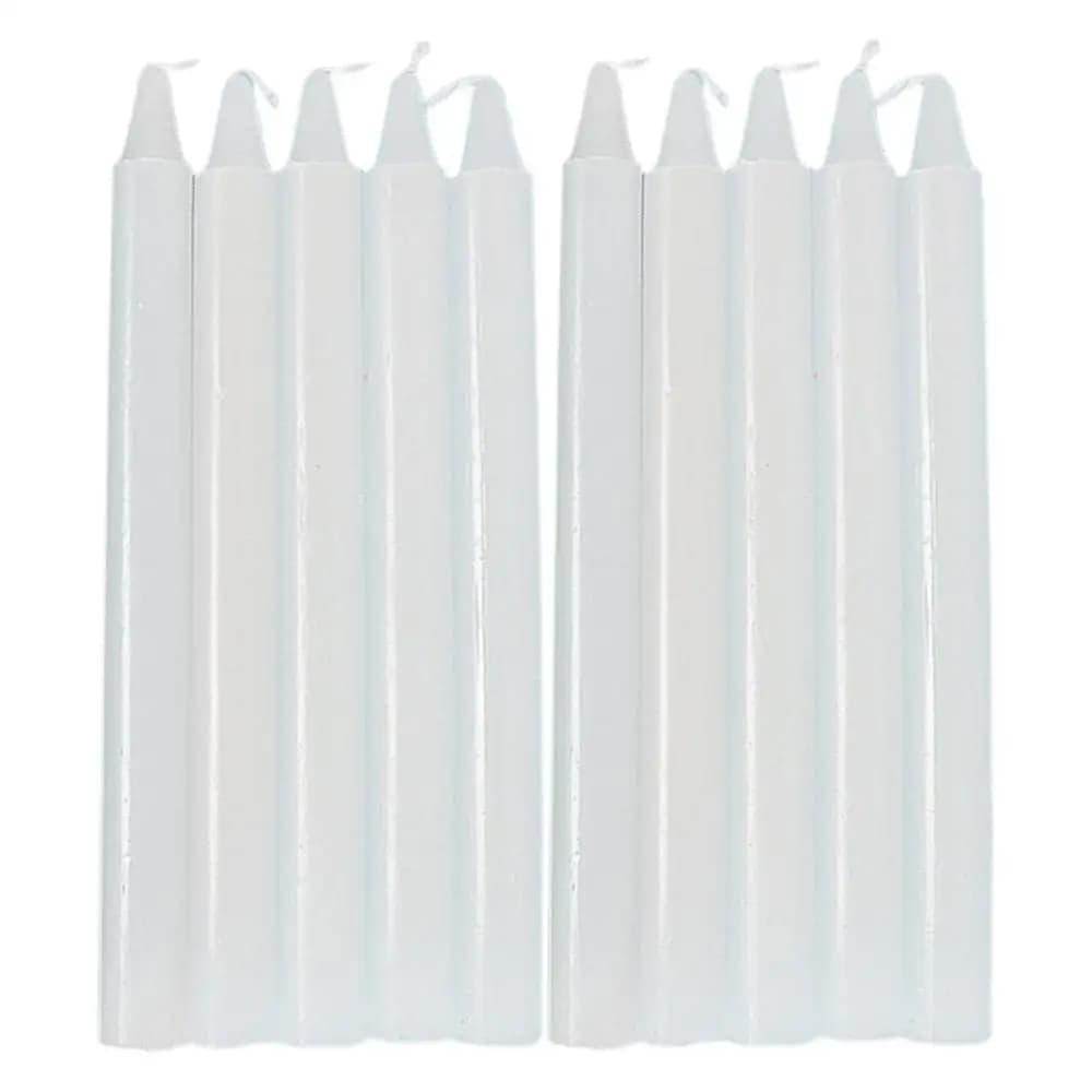 Bougies coniques naturelles à combustion longue durée, 10x bougies coniques courtes pour la survie, 