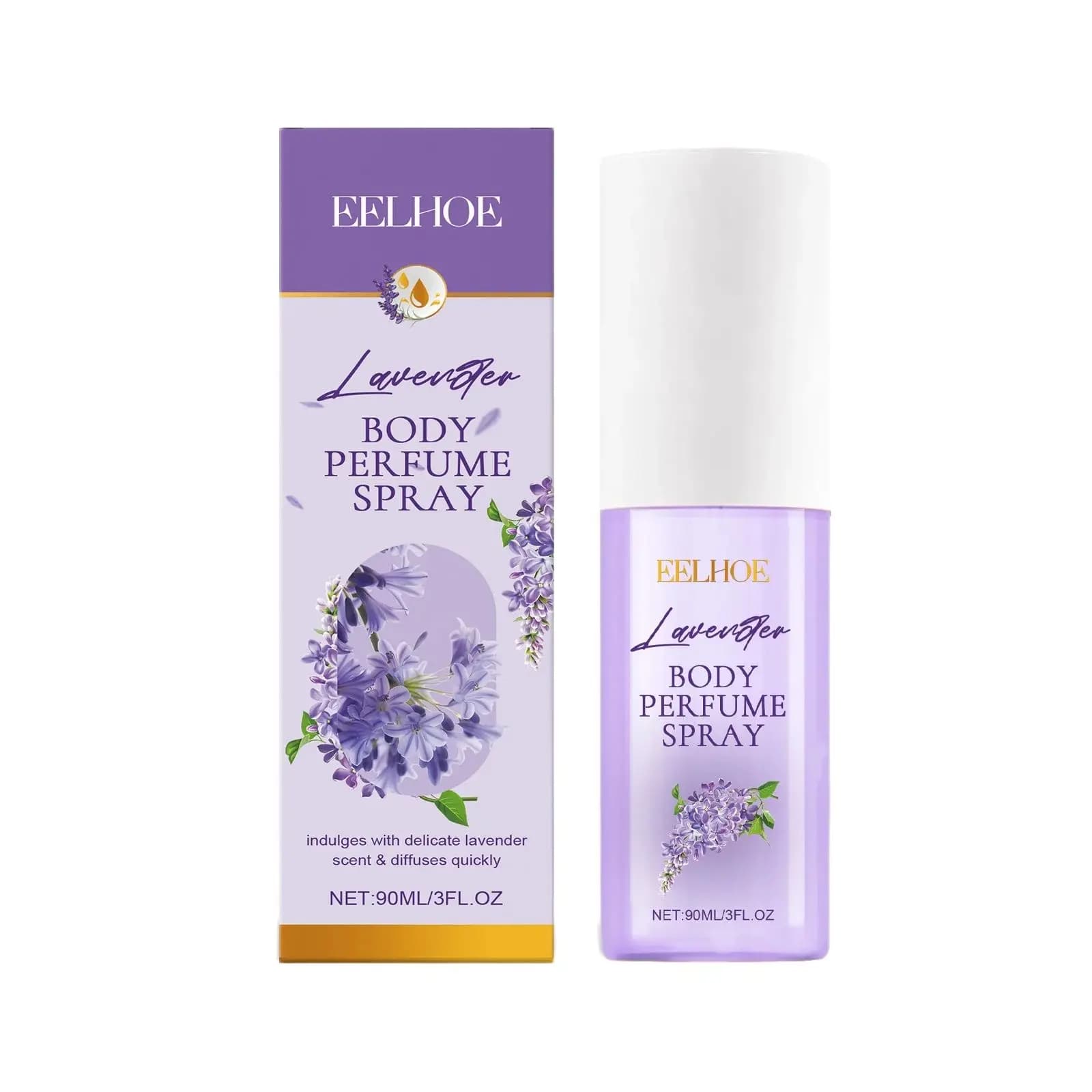 EELHOE Spray d'aromathérapie pour le corps à la lavande feuilles parfum durable parfum de lavande ag