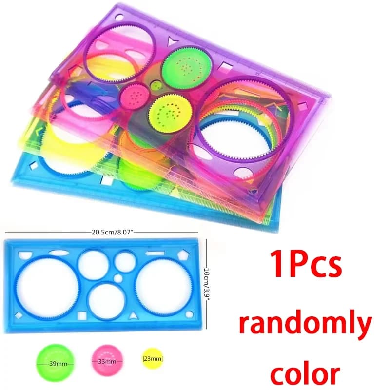 Ensemble de pochoirs de dessin de spirographe géométrique, modèle de peinture, règle, artisanat d'ar