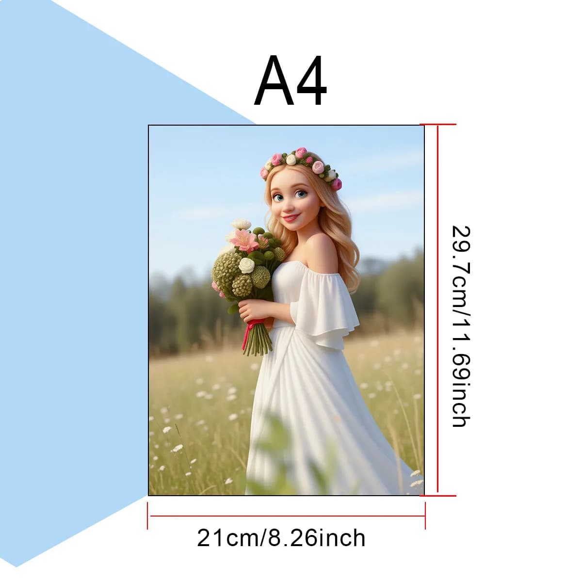 1 PC Toile personnalisée avec impression photo HD A4-A3-A2, affiche publicitaire, portrait, photo de