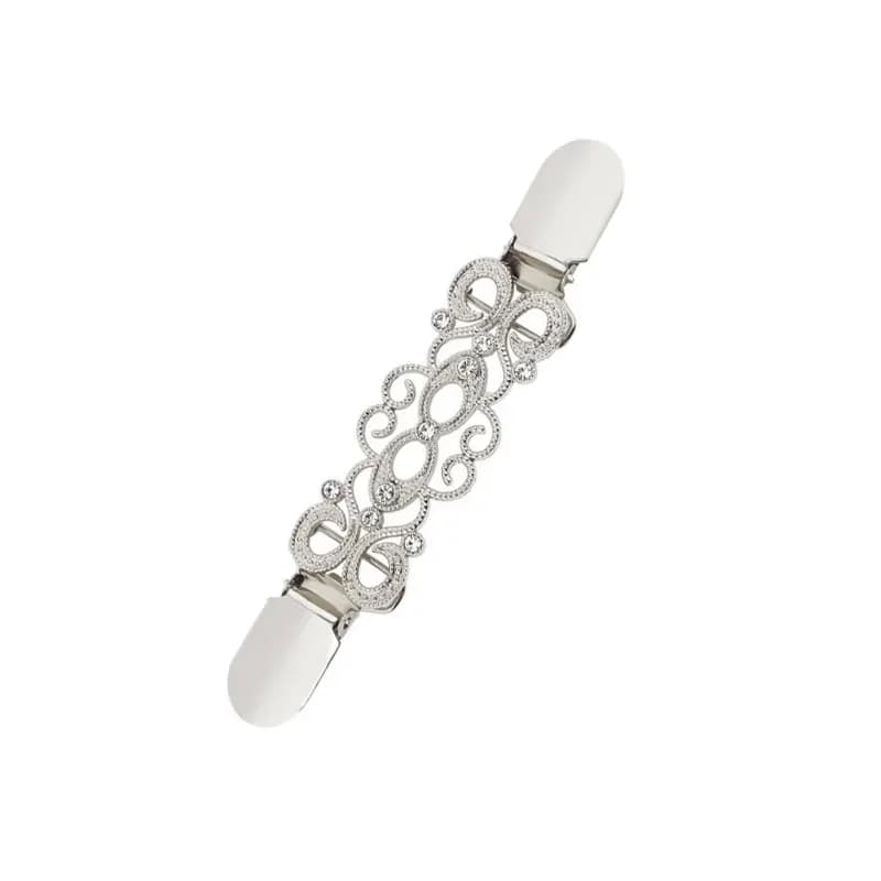Clips de chandail et de châle en métal, collier panoramique, bouche de canard, support de cardigan, 