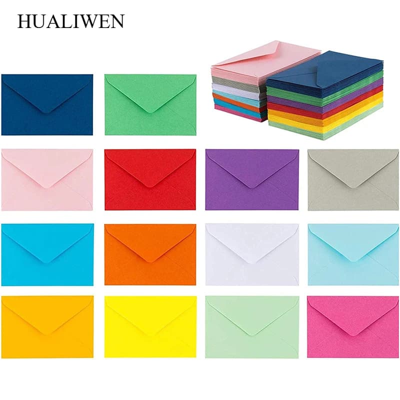Petites enveloppes colorées 115mm x 82mm, 20 pièces/paquet, cartes postales, affaires, mariage