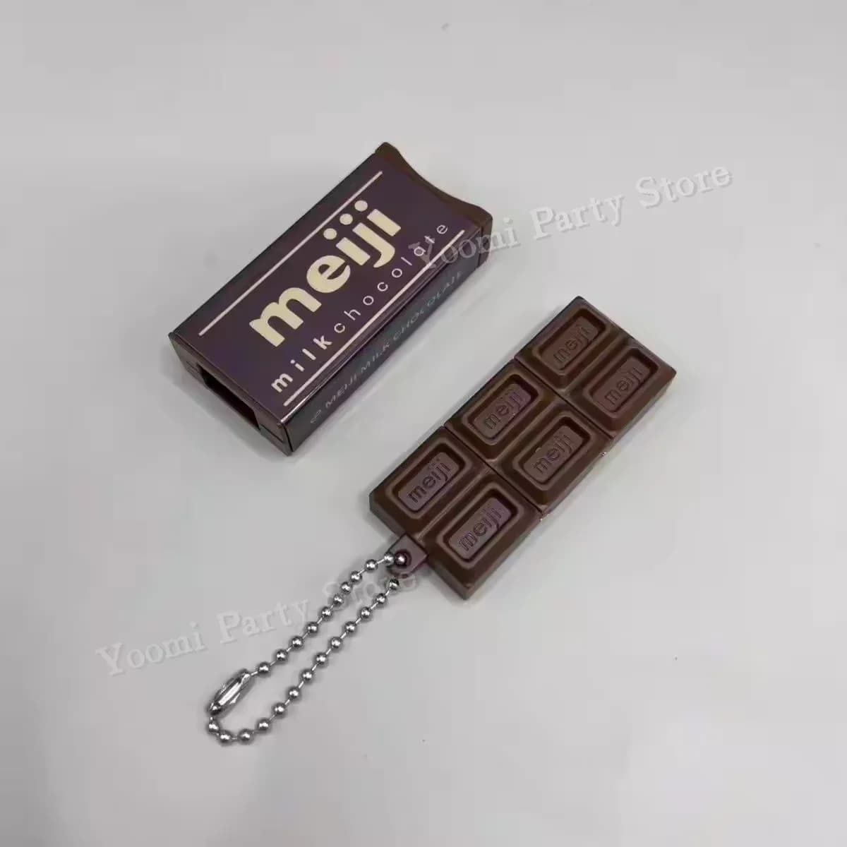 Jouet anti-stress en forme de chocolat Meiji simulé, souple et extensible, style porte-clés, cadeaux