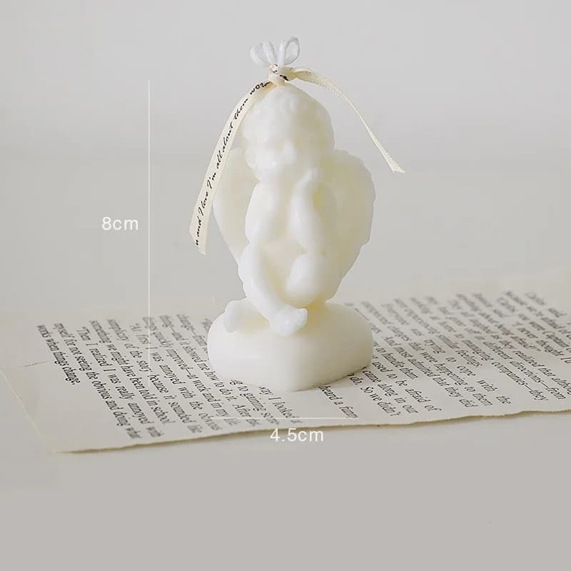 Petite statue d'ange, bougie parfumée, bougie d'aromathérapie en cire de soja, bougies de mariage, b