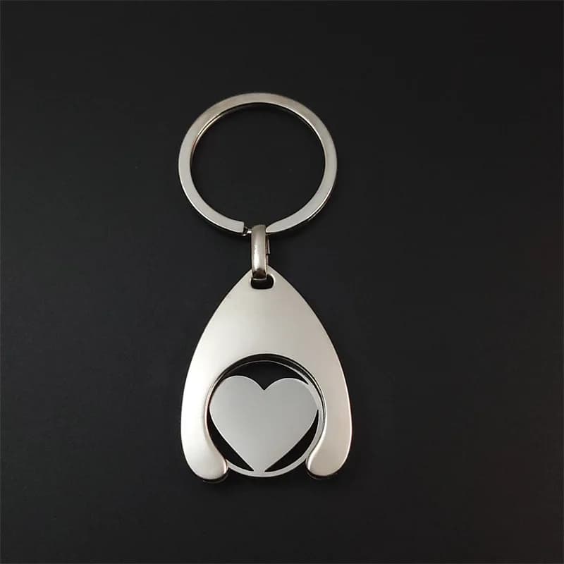 Porte-clés jeton de chariot de supermarché, petit cadeau, porte-clés jeton en métal Euro et Dollar a