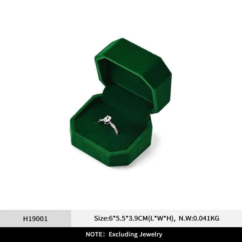 Oirlv boîte à bagues en velours pierres précieuses vert boîte à bijoux ensemble de haute qualité bou