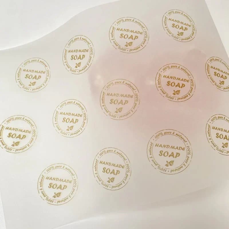 Papier d'emballage transparent fait à la main Regina, emballage pour petite entreprise, logo personn