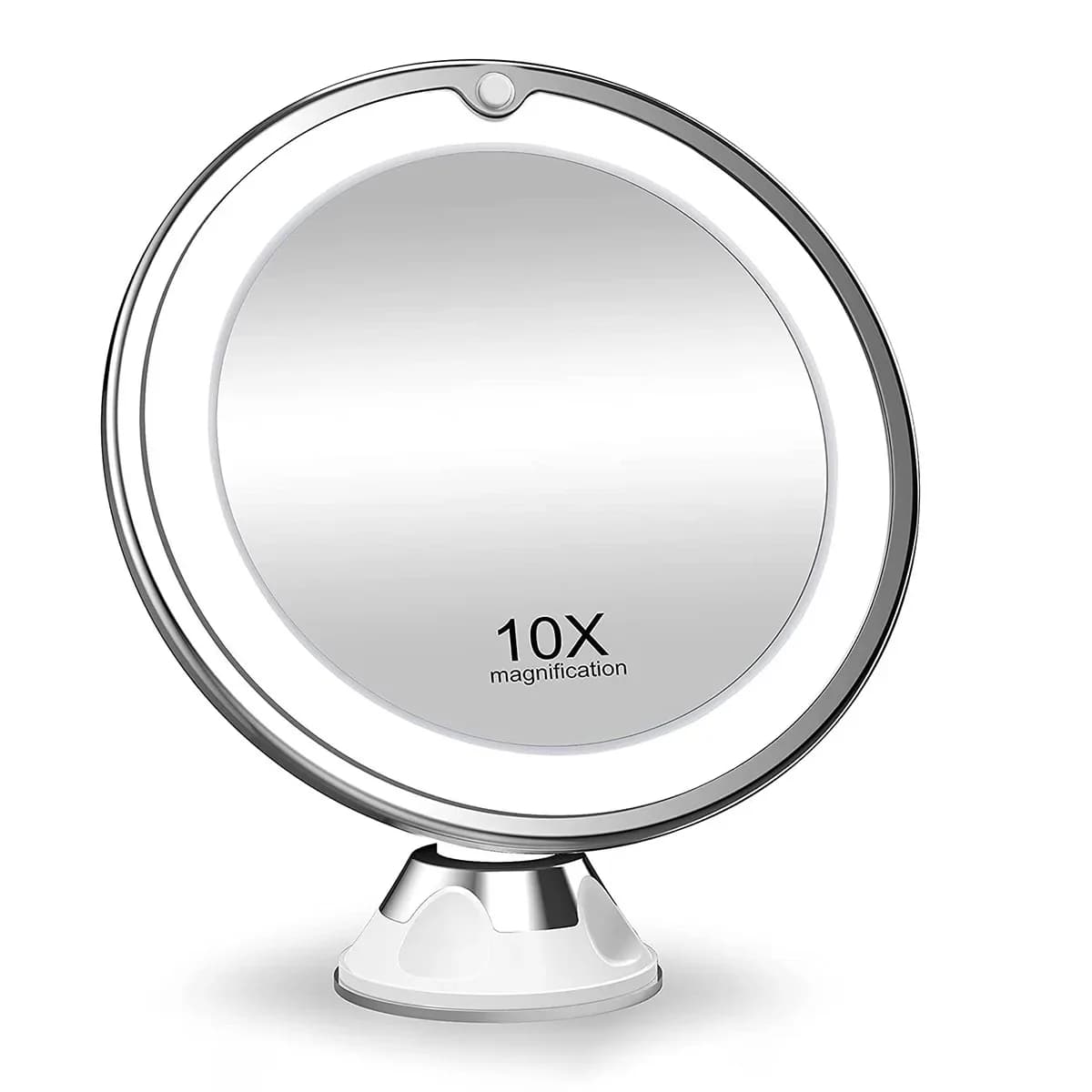 Miroir de maquillage avec éclairage LED, grossissement 10x, vertical, essentiel pour le bureau, faci