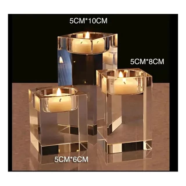 Lampe à huile en verre transparent, grand chandelier ci-après, décoration de mariage, porte-bougie a