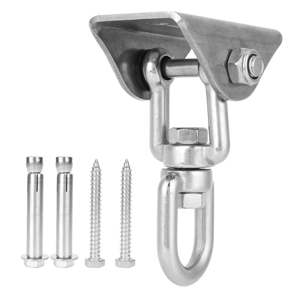 Crochet de suspension pivotant en acier inoxydable, cintre pivotant pour hamac, plaque partenaire, k