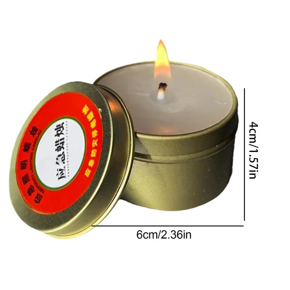 Bougies sans parfum pour panne de courant, 10 pièces, lampe à combustion longue durée de 24 heures, 