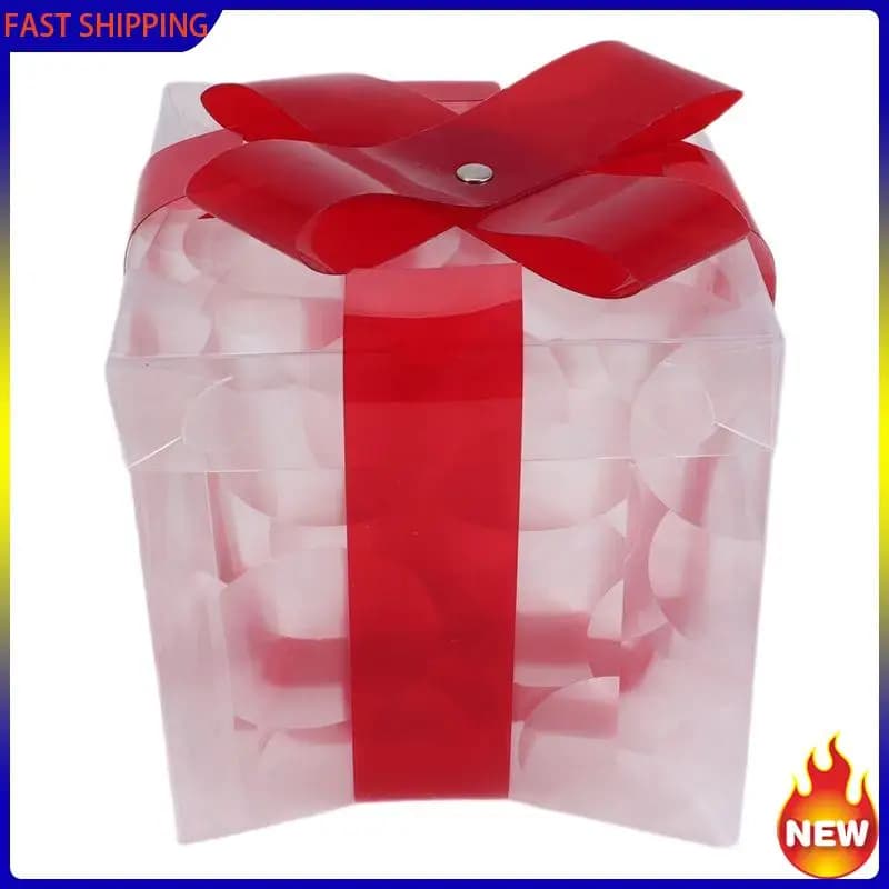 Boîte à cadeaux lumineuse de noël, ornement de décoration avec boîte d'éclairage à nœud, éclairage e