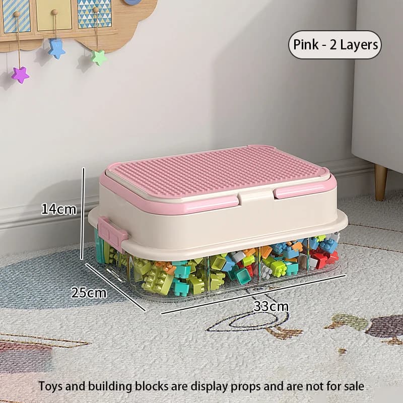 Boîte de rangement pour jouets Lego, organiseur de jouets pour enfants, blocs de construction empila