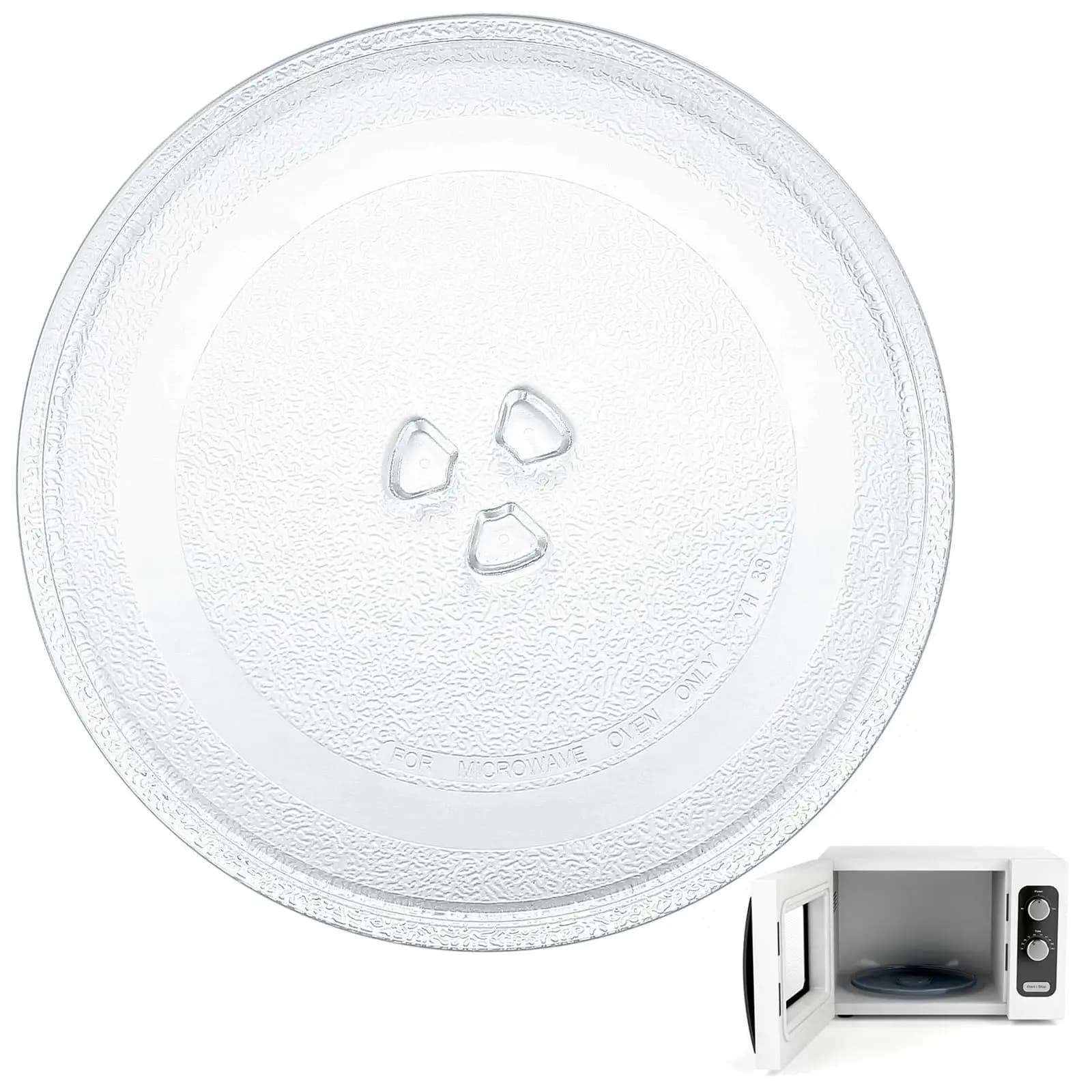 Plateau tournant en verre pour four à micro-ondes, 24.5cm, installation facile des accessoires