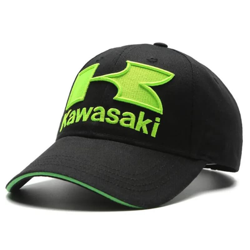 Casquette de baseball Kawasaki pour homme, brodée, style motard tout-terrain, parkour, course, visiè