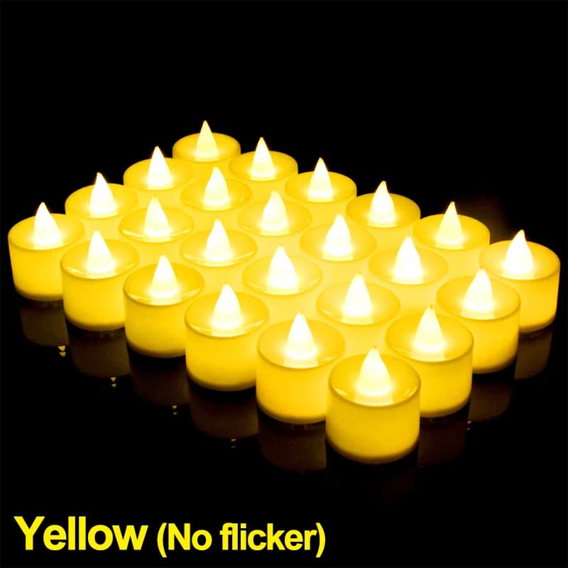 1/12 pièces LED bougie alimenté par batterie sans flamme bougie de thé fausse bougie lampe de mariag