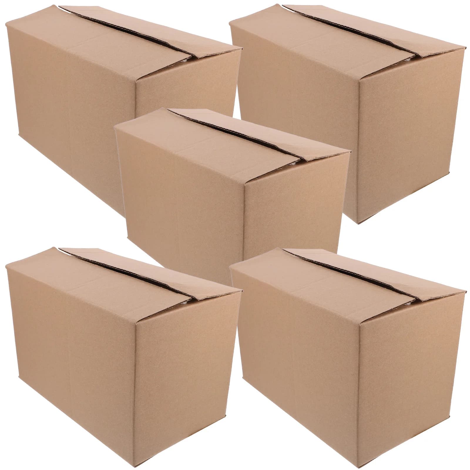 Boîtes d'expédition 5 pièces, Cartons de rangement en papier ondulé écologique, boîtes d'emballage d