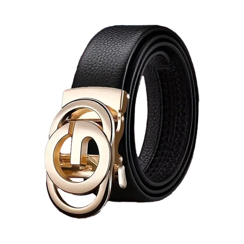 Ceinture d'affaires pour homme - Ceinture à boucle automatique en alliage de haute qualité, boucle é