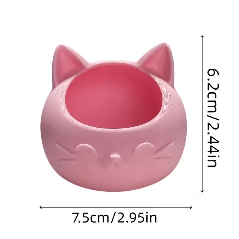 1 pièce, Boîte de rangement confortable et de style thérapeutique en forme de chat de dessin animé, 