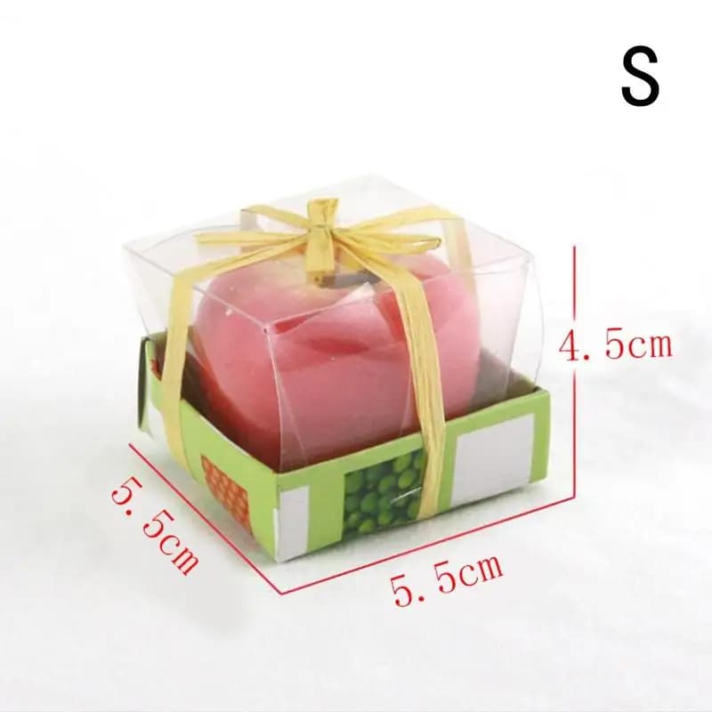 Bougie créative en forme de pomme pour aromathérapie, bougie de fruits de simulation 3D pour Noël et