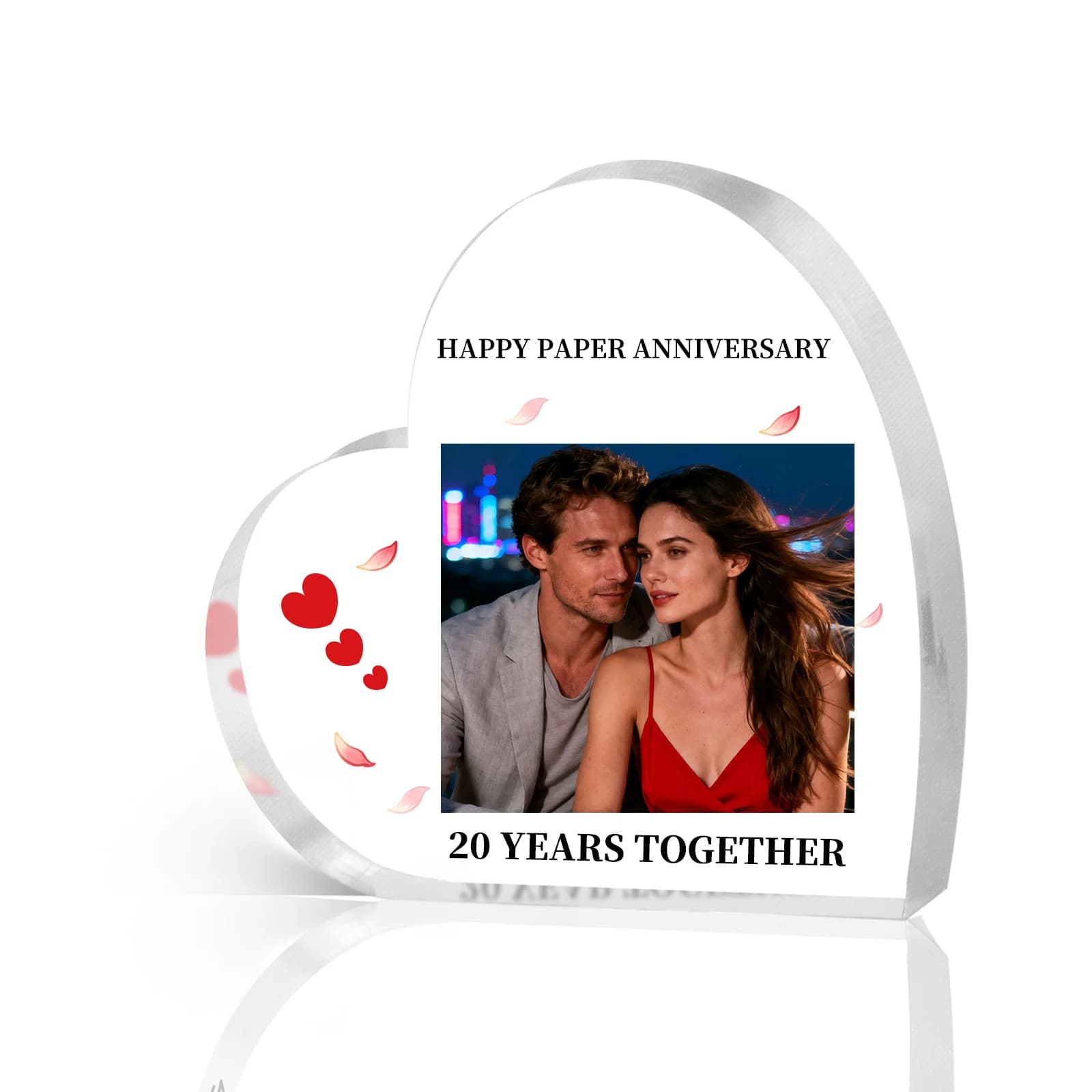 Souvenir d’anniversaire personnalisé pour couple, plaque acrylique personnalisée, cadeau d’anniversa