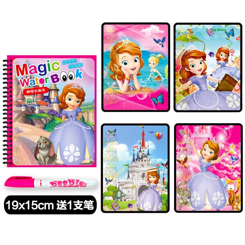 Ensemble de jouets de dessin de peinture à l'eau congelée de dessin animé Disney, Graffiti Minnie Mo