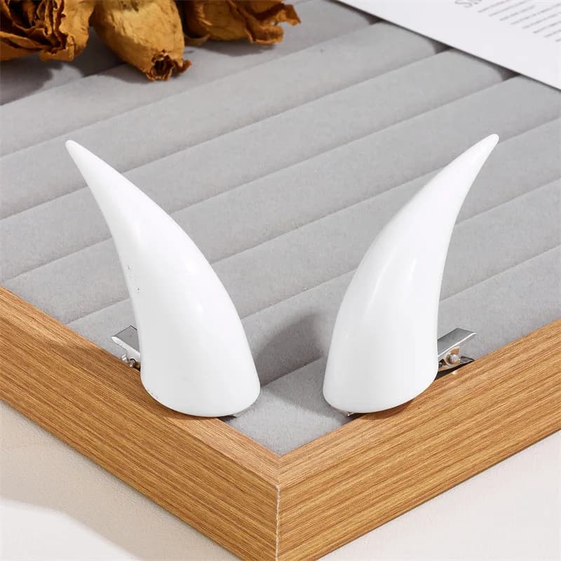Accessoires de costume de cosplay QQ, 1 paire de pinces à cheveux cornes de démon pour Halloween, st