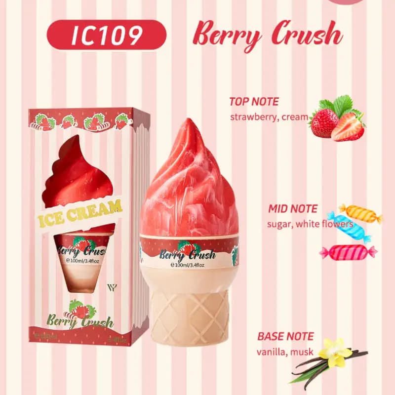 Parfum Gourmand Français Glace Glacée Baies Vanille Chocolat Popcorn Spray Parfumé Sucré Haut de Gam