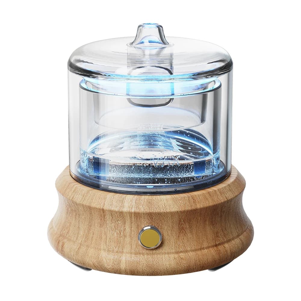 Diffuseur d'huile essentielle en verre, humidificateur sans eau, arrêt automatique des couleurs, lum