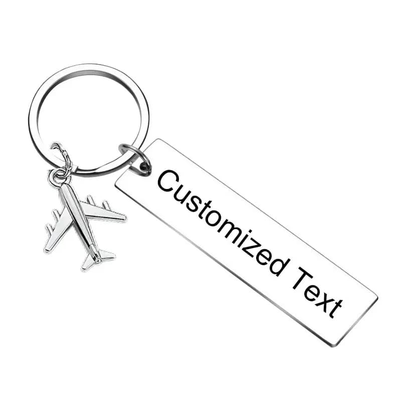 Porte-Clés Personnalisé en Avion, Cadeaux de Pilote, Pendants de Rêves, Cadeaux de Remise de Diplôme